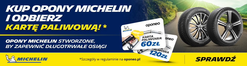 Kup komplet opon Michelin i odbierz bon paliwowy!