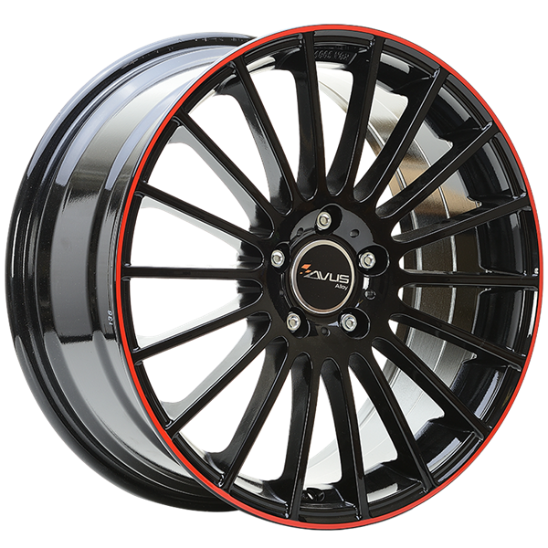 AVUS Racing AC-M03 - Black Red Lip 8,00x18 5x112,00 ET45,00