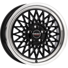 Borbet B black rim polished