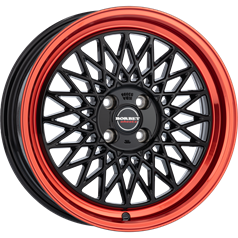 Borbet B black rim red