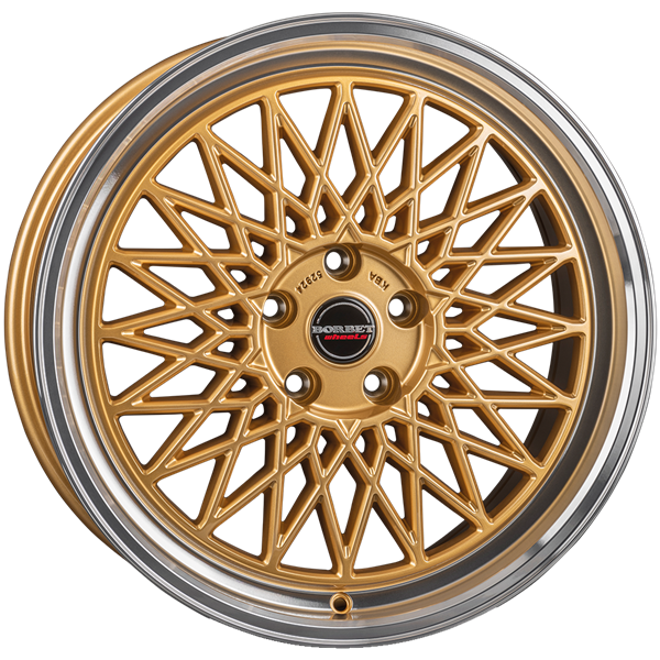 Borbet B gold rim polished 8,00x17 5x112,00 ET45,00