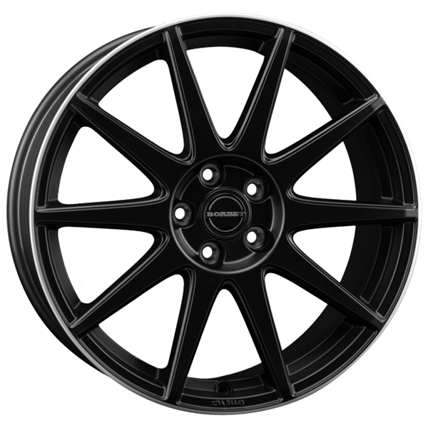 Borbet GTX black matt rim silver 8,00x19 5x108,00 ET42,00