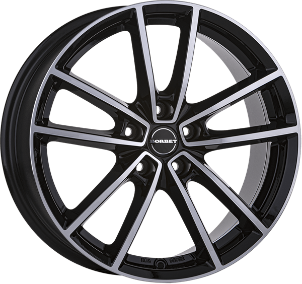 Borbet W black polished 8,00x19 5x108,00 ET45,00