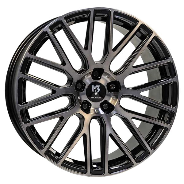 mbDESIGN KV4 Black Polished 7,50x18 5x100,00 ET45,00