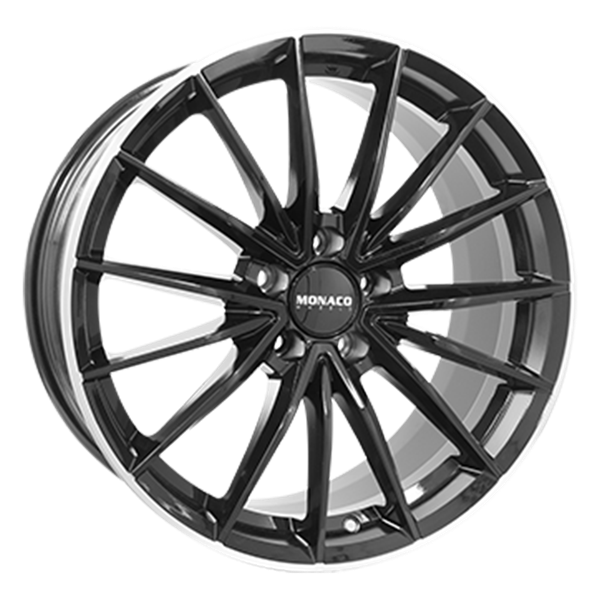 MONACO WHEELS Grand Prix 14 Black Polished Lip 7,50x18 5x114,30 ET40,00