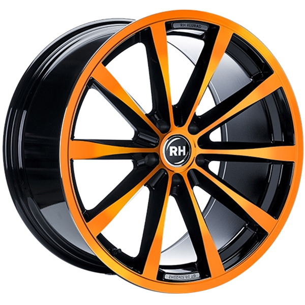 RH Alurad GT Rad Black Polished Orange 10,50x21 5x120,00 ET40,00
