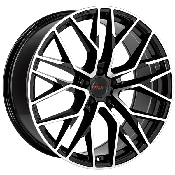 SECRET WHEELS SW4 Black Polished 7,50x17 5x112,00 ET30,00