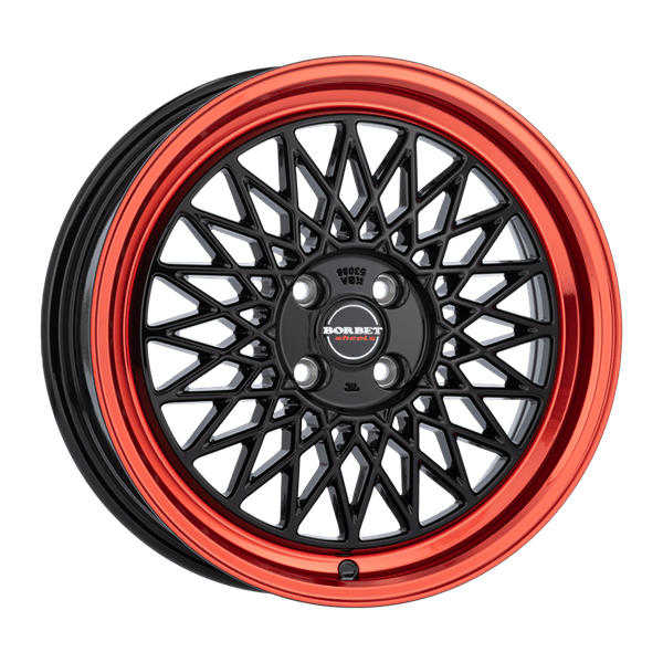 Borbet B black rim red 7,00x17 4x100,00 ET30,00