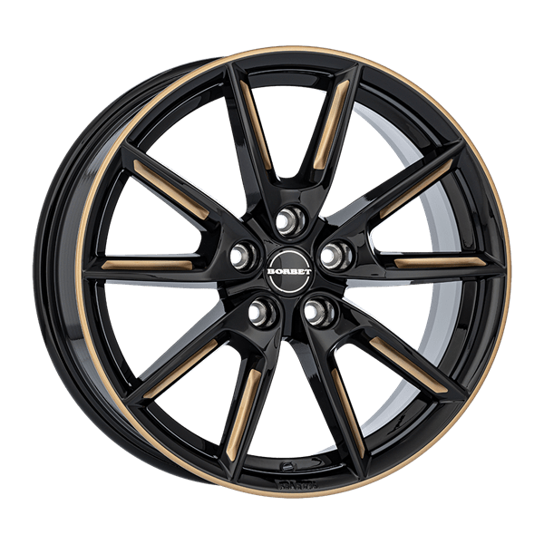 Borbet LX18 black gold spoke rim 8,00x18 5x114,30 ET40,00