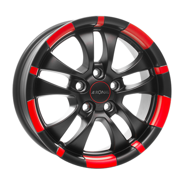 Ronal R59 Jetblack - Red 7,00x16 4x100,00 ET38,00