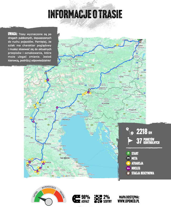 mapa toskańskiej ekspedycji 