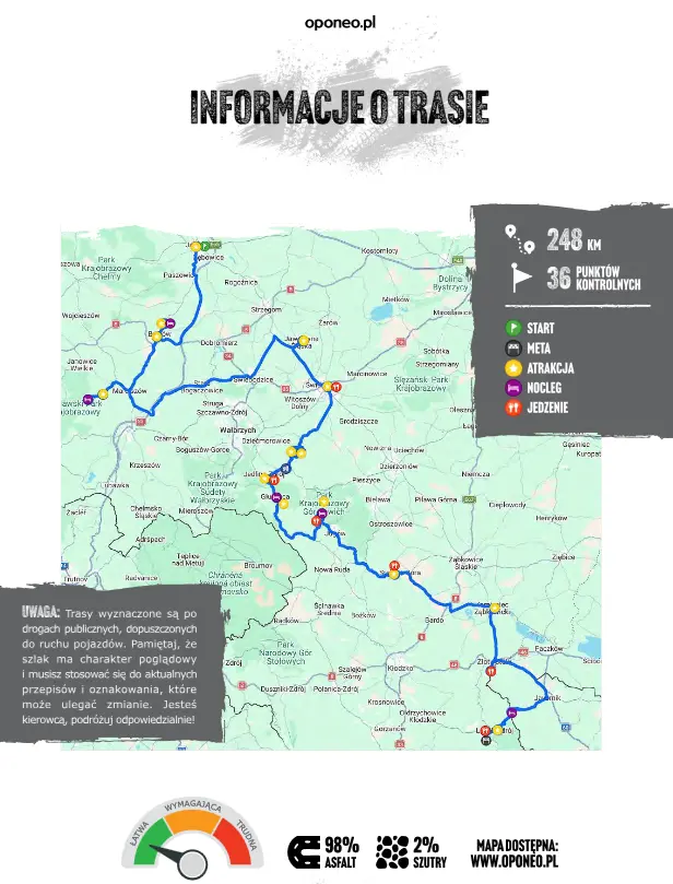 mapa Ekspedycji Oponeo na Dolnym Ślądku