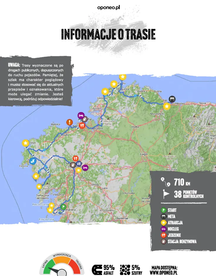 mapka Ekspedycji Oponeo w Galicji