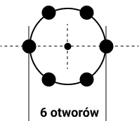 6 otworów
