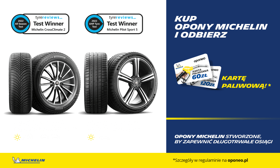Kup komplet opon Michelin i odbierz bon paliwowy!