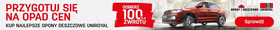Kup najlepsze opony deszczowe Uniroyal, zarejestruj swój zakup i odbierz 100 zł zwrotu