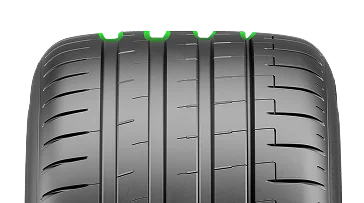 tyre image showcasing designed features