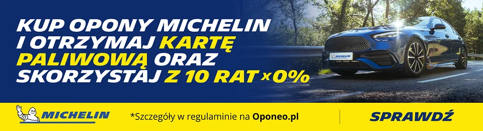 Kup komplet opon letnich lub całorocznych marki Michelin i otrzymaj kartę paliwową o wartości 60zł lub 120zł oraz skorzystaj z rat 0% . Wejdź na stronę i dowiedz się więcej o promocji!
