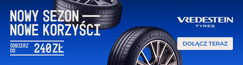 Kup komplet opon letnich lub całorocznych Vredestein  i odbierz do 240 zł. Wejdź na stronę i dowiedz się więcej o promocji!