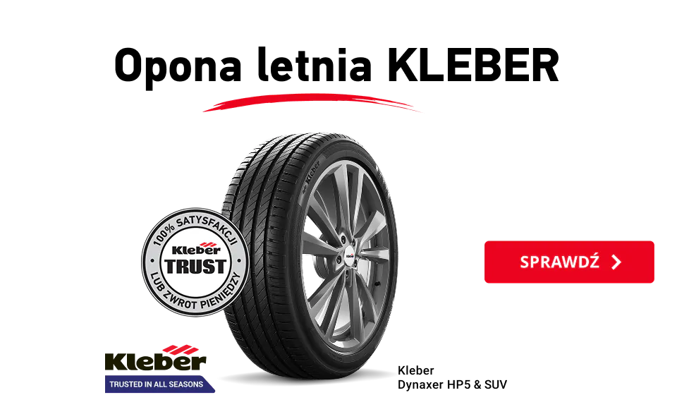 Program Kleber TRUST to 100% satysfakcji lub możliwość zwrotu zakupionych opon w ciągu 30 dni od daty odbioru i zwrot pieniędzy za każdą oponę.