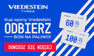 Kup komplet opon zimowych lub całorocznych marki Vredestein, otrzymaj kartę paliwową. Wejdź na stronę i dowiedz się więcej o promocji!