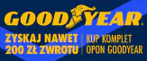 Kup komplet opon całorocznych lub zimowych marki Goodyear, a następnie wypełnij formularz by otrzymać nawet 200zł! Wejdź na stronę i dowiedz się więcej o promocji!