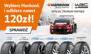 Kup komplet opon zimowych lub całorocznych Hankook, otrzymaj e-kartę do CentrumRowerowe.pl. Wejdź na stronę i dowiedz się więcej o promocji!