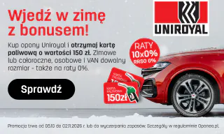 Kup komplet opon zimowych lub całorocznych Uniroyal, otrzymaj kartę paliwową oraz skorzystaj z rat 10x0%. Wejdź na stronę i dowiedz się więcej o promocji!
