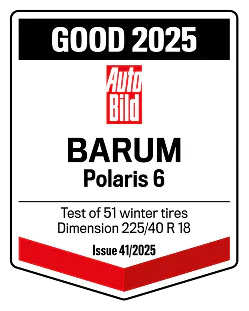 Nagroda Auto Bild GOOD 2025 dla Barum Polaris 6