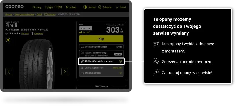 Wybór serwisu