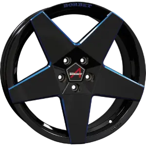 Borbet A NEU black blue 8,00x17 5x112,00 ET45,00