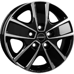 Borbet CWG black polished 6,00x16 5x118,00 ET68,00