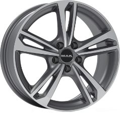 MAK Emblema Gun Metallic Mirror