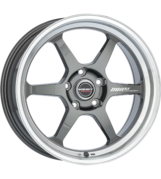 Borbet DB8GT graphite rim polished 8,50x18 5x120,00 ET30,00