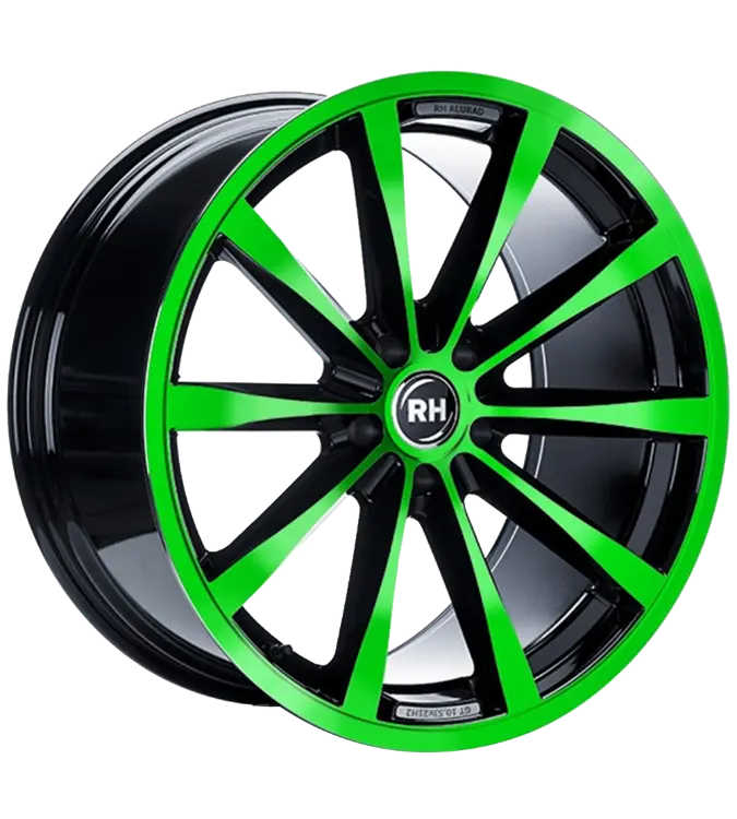 RH Alurad GT Rad Black Polished Green 8,50x19 5x130,00 ET54,00