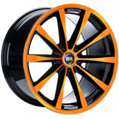 RH Alurad GT Rad Black Polished Orange