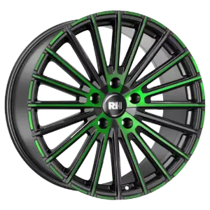 RH Alurad WM Flowforming Black Polished Green 10,00x20 5x112,00 ET40,00
