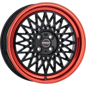 Borbet B black rim red 7,00x17 4x100,00 ET30,00