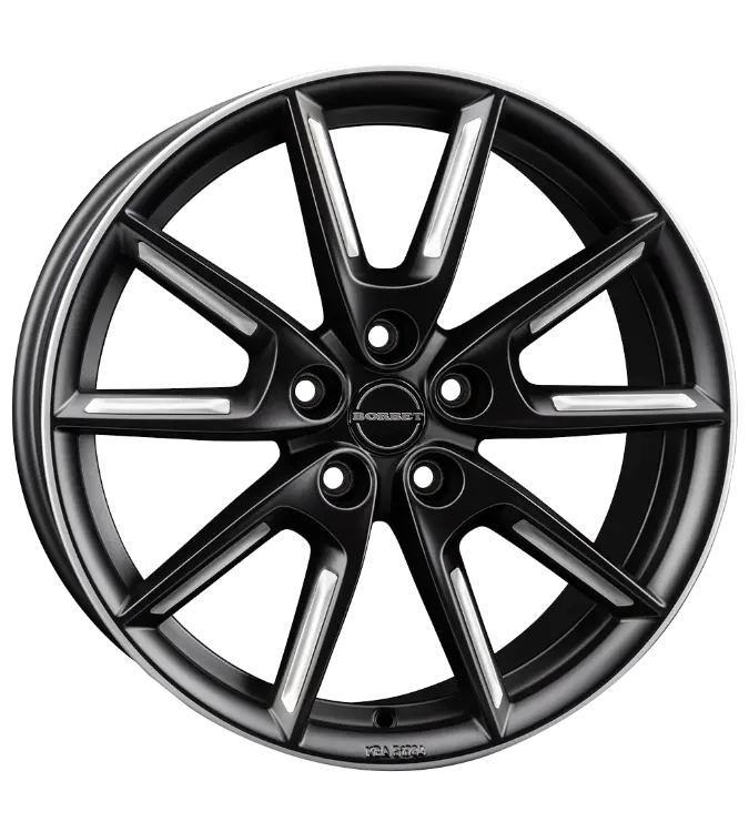 Borbet LX18 black silver spoke rim 8,00x18 5x108,00 ET45,00