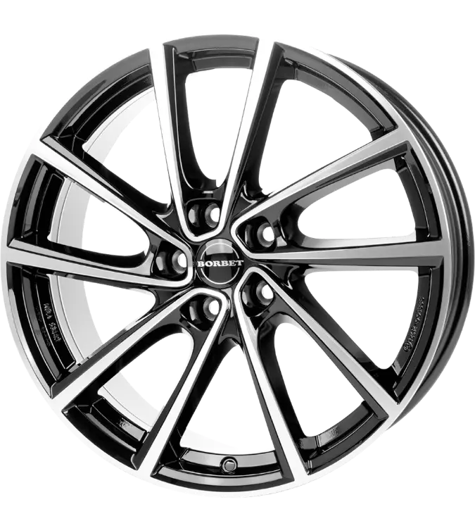 Borbet V black polished 7,00x19 5x114,30 ET40,00