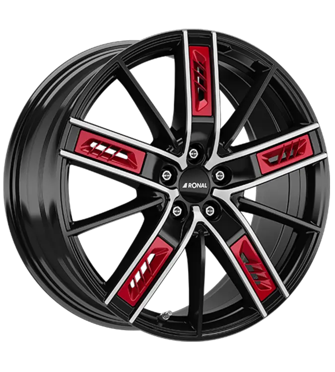 Ronal R67 Jetblack Red Diamond 8,00x18 5x112,00 ET40,00