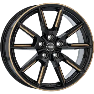 Borbet LX18 black gold spoke rim 8,00x18 5x114,30 ET40,00
