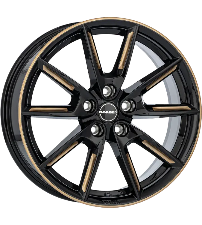 Borbet LX18 black gold spoke rim 8,00x18 5x114,30 ET40,00