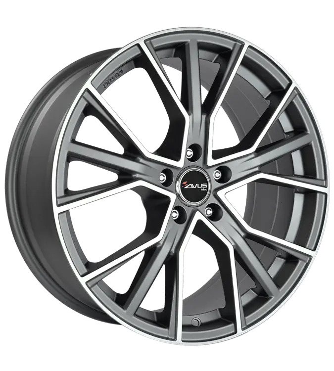 AVUS Racing AF18 - Matt Anthracite Polished 8,00x18 5x112,00 ET48,00