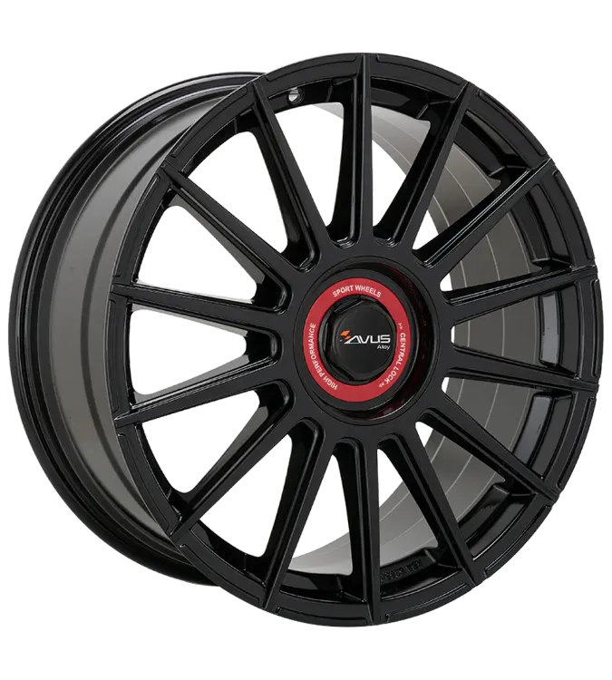 AVUS Racing AC-M09 - Black Red 8,00x18 5x112,00 / 5x120,00 ET35,00
