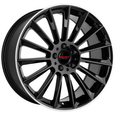 SECRET WHEELS SW1 Black Lip Polished 8,00x18 5x112,00 ET45,00