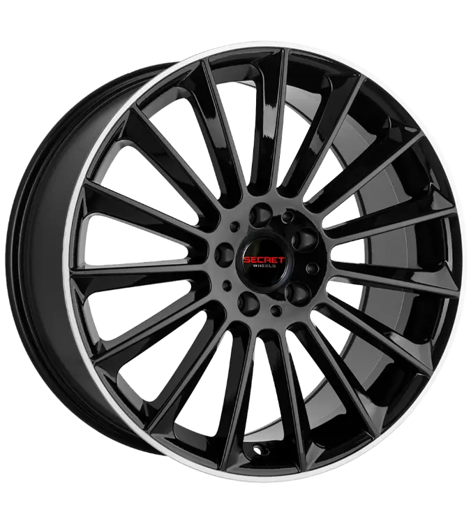 SECRET WHEELS SW1 Black Lip Polished 8,00x18 5x112,00 ET45,00