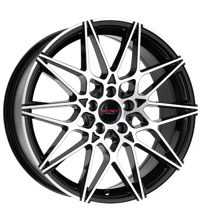 SECRET WHEELS SW2 Black Polished 8,00x18 5x112,00 ET45,00