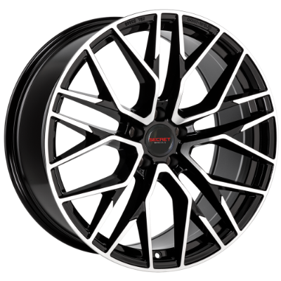 SECRET WHEELS SW4 Black Polished 7,50x17 5x112,00 ET30,00