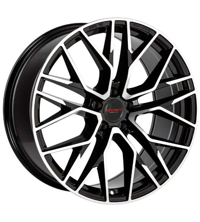 SECRET WHEELS SW4 Black Polished 7,50x17 5x112,00 ET45,00